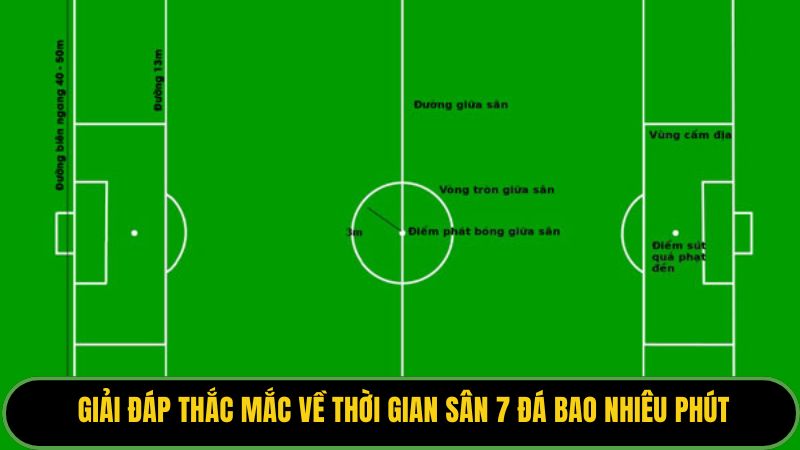 Giải đáp thắc mắc về thời gian sân 7 đá bao nhiêu phút.
