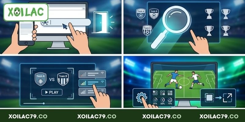 Quy trình truy cập và theo dõi bóng đá trên Xoilac 