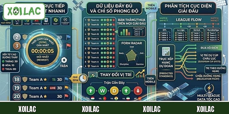 Theo dõi bảng xếp hạng bóng đá  nhanh chóng tại Xoilac